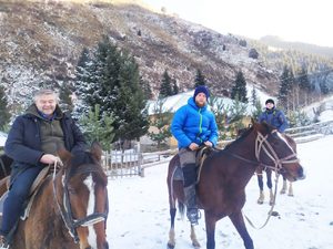 Winter horse riding in Kyrgyzstan